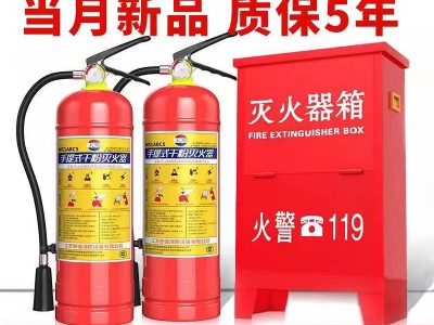灭火器批发4公斤车用手提式8公斤干粉灭火器箱子套装