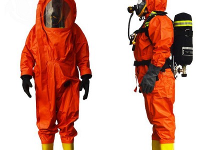 轻型半封闭式防化服耐酸碱耐腐蚀连体式防护服防飞溅化学隔离服图5