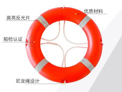 船用CCS救生圈大人专业实心塑料泡沫成人儿童防汛加厚游泳 救生圈图3