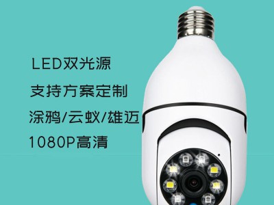 云蚁方案E27双光1080P灯头摄像机监控器智能高清涂鸦灯泡摄像头图2