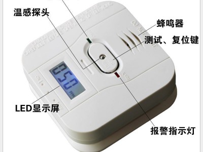 厂家供应一氧化碳烟雾温度三合一报警器工业有害气体探测感应器图2