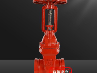 软密封沟槽明杆闸阀Z81X-16Q球墨铸铁消防卡箍式阀门DN100 DN150