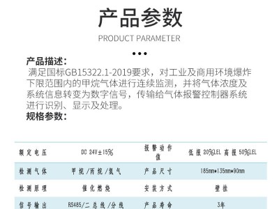 可燃气体报警器 喷漆房 加油站 可燃气体泄漏检测仪 工业报警器图2