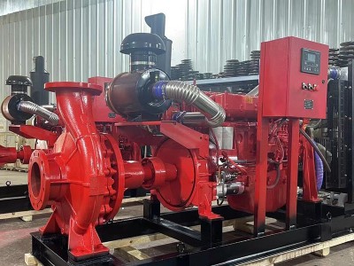 XBC柴油机消防泵组全套断电启动卧式应急大流量高扬程消防水泵图4