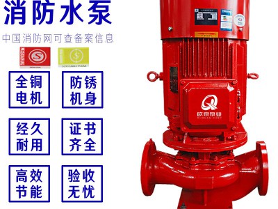 立式单级消防泵水泵消火栓泵增压稳压设备喷淋泵循环泵多级离心泵