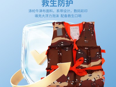 厂家供应防汛救生衣牛津布加厚成人救援救生衣抗洪漂流水域救援衣图2