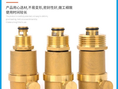 黄铜自动单向排气阀采暖供热丝扣螺纹排气阀暖气管道自动泄气阀图2
