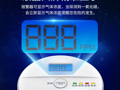 现货co一氧化碳报器家用室内 蜂窝煤炉煤烟中毒一氧化碳报警器品牌图5