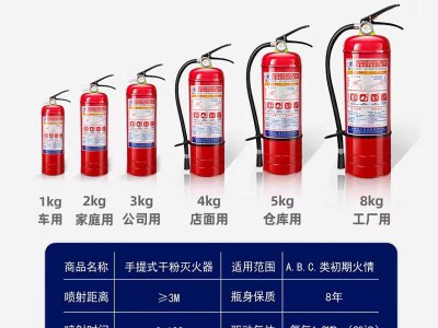 灭火器店用4公斤干粉手提式商铺用工厂车用1/2/3/5/8kg2023款干粉图3