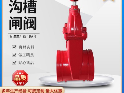 沟槽闸阀消防专用阀法兰软密封明杆闸阀 DN300暗杆闸阀生产厂家图2