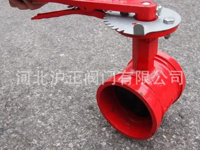 沟槽蝶阀D81X-16Q消防用球墨铸铁球阀手柄对夹蝶阀涡轮蝶阀卡箍阀图3