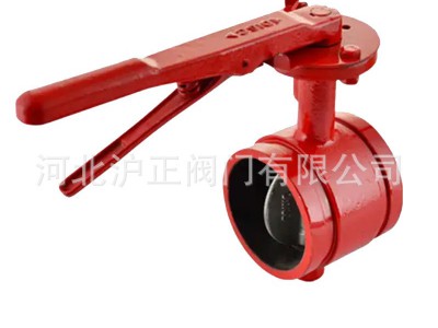 沟槽蝶阀D81X-16Q消防用球墨铸铁球阀手柄对夹蝶阀涡轮蝶阀卡箍阀图5