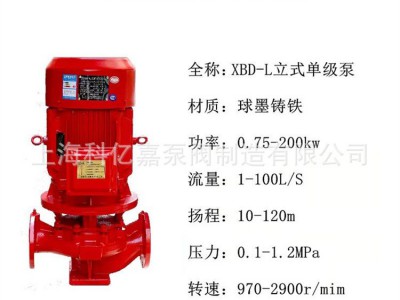 湛江市消防水泵XBD立式单级泵室内外消火栓系统喷淋泵生活供水设图2