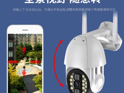 20灯球机无线wifi摄像头全彩夜视双光手机远程室内外防水监控跨境图2