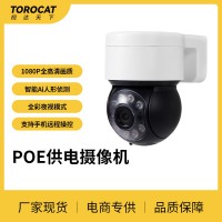 家用POE供电双光全彩智能侦测 球机 手机远程监控旋转摄像头批发