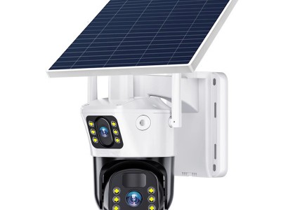 太阳能双镜头摄像头高清双画面监控器远程手机无线户外双目3 60度图5