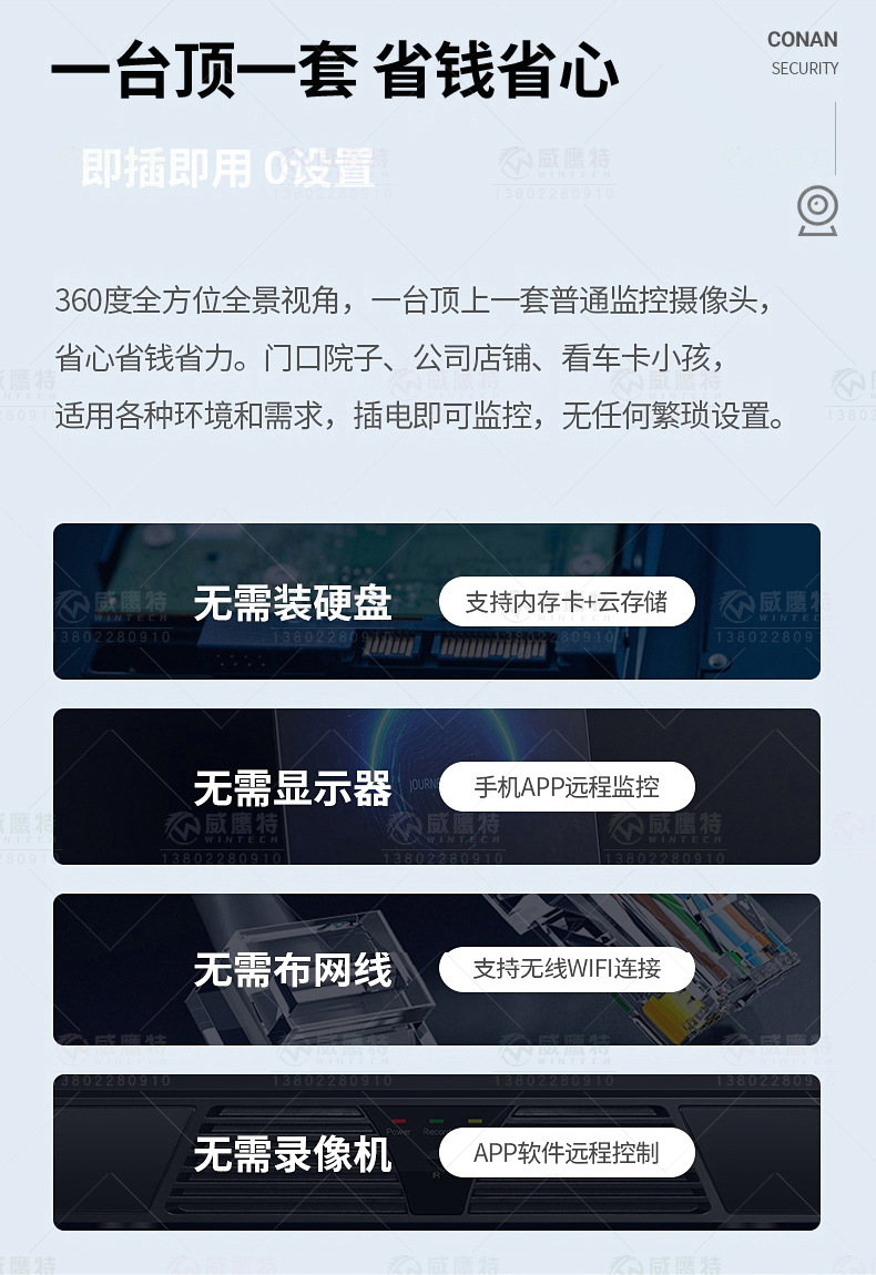 4G摄像头灯头式监控300W家用无线WiFi高清直播监控器T