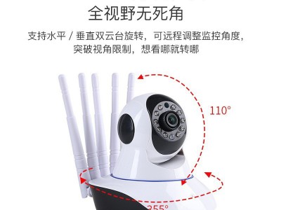 光头强室内摇头机 360旋转家用监控摄像头无线wifi网络高清夜视摄图4