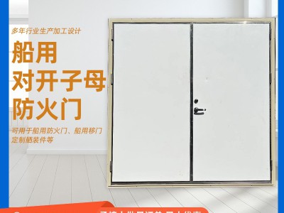 厂家定 制隔热门 不锈钢/镀锌板/铝耐火对开子母船用防火门