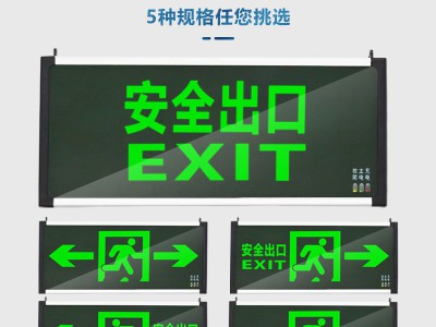 政亮照明消防应急安全出口指示灯牌消防应急灯紧急通道疏散标志灯图3
