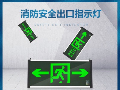 政亮照明消防应急安全出口指示灯牌消防应急灯紧急通道疏散标志灯图2