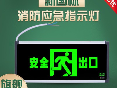 消防安全出口指示灯LED指示牌紧急通道疏散标志灯应急照明灯图3