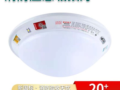 厂家批发 LED圆形安全应急疏散吸顶灯楼道走廊人体感应照明应急灯图3
