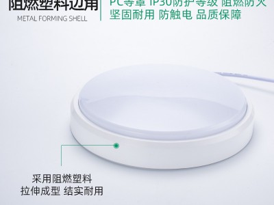 220V消防应急照明吸顶灯 应急灯具 带人体红外线感应和声光控感应图2