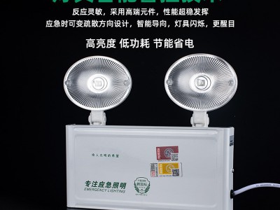 220V楼梯消防应急双头灯LED应急照明灯 应急照明壁灯 消防应急灯图2