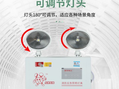 敏华消防应急灯LED双头应急照明灯商用疏散安全出口灯壁挂指示灯图2