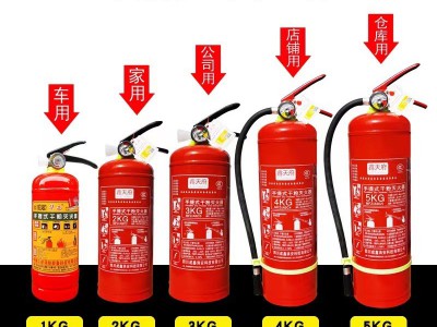 灭火器店用家用4公斤干粉手提式商铺工厂车用1/2/3/5/8kg消防器材图2