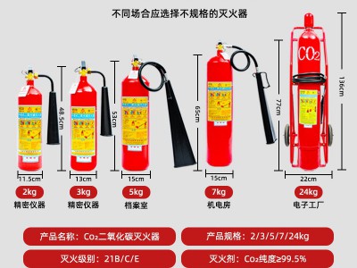 浙安广消手提式二氧化碳灭火器CO2机房档案MT2357kg消防器材批发图4