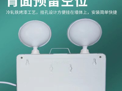 劳士双头消防应急灯 楼道安全出口指示灯壁挂消防应急照明指示灯图2