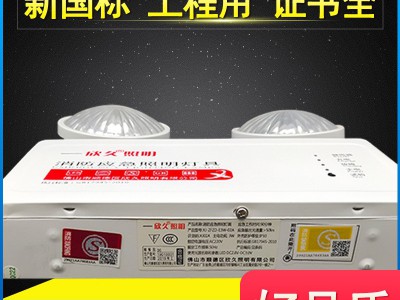 LED双头应急照明灯 照明疏散一体应急指示灯消防新国标应急指示灯图3