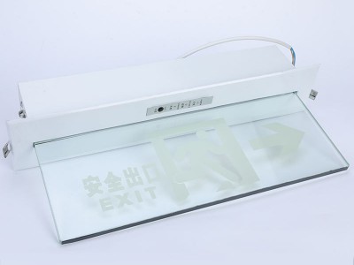 高档暗装消防安全出口疏散指示吊牌灯具应急达3小时嵌入式透明LED图3