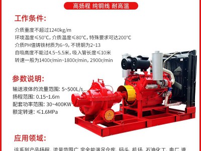 XBC柴油机消防泵组 室内外消火栓给水泵应急消防栓喷淋泵消防水泵