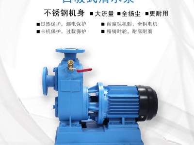 BZ卧式清水泵大流量直联离心泵工业三相大功率无堵塞自吸泵排水泵图4