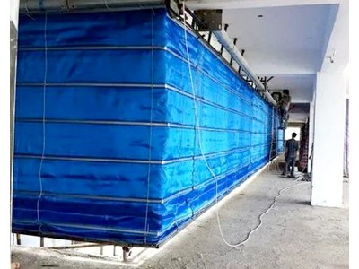 批发电动无机布防火卷帘车库门地下停车场复合防火快速卷帘门图4