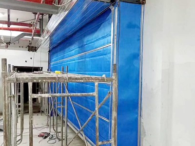 批发电动无机布防火卷帘车库门地下停车场复合防火快速卷帘门图3