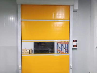 PVC快速卷帘门仓库车库感应堆积门电动防火卷帘门工业提升卷闸门图3