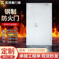 厂家供应钢质防火门钢制双开单开带窗门商场工程通道消防门防火门