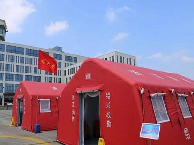 充气式帐篷 消防救援救灾帐篷 户外指挥抢险充气帐篷图2