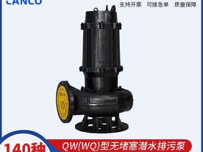 蓝科铸铁立式QW离心泵管道排污泵排涝大流量增压消防水泵厂家