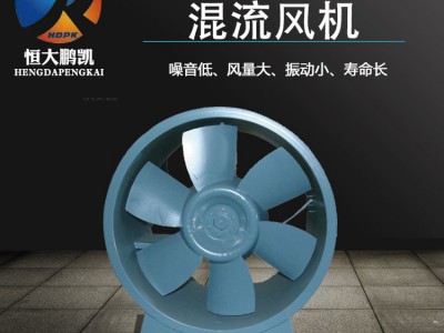HTF轴流式双速消防排烟风机 防爆混流式通风机碳钢管道式离心风机图2