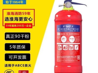 淮海车载灭火器家用车用干粉水基4公斤店用商用私家汽车消防器材