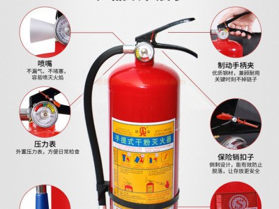 广东桂安平安国标灭火器4公斤消防器材灭火器4kg干粉手提式灭火器图3