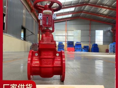 消防法兰信号闸阀 泵房常用明杆弹性座封阀门 DN300 各种颜色可定制图2