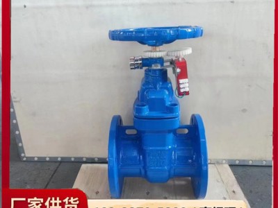 消防法兰信号闸阀 泵房常用明杆弹性座封阀门 DN300 各种颜色可定制