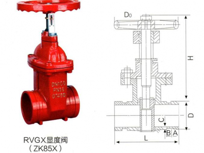 京功消防沟槽闸阀Z81X-10/16Q 川安管道卡抱快装DN250DN200 DN150图4