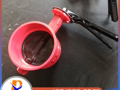 卡箍式D81X型手柄沟槽蝶阀阀门批发 铸铁花体重型阀体生产加工图2